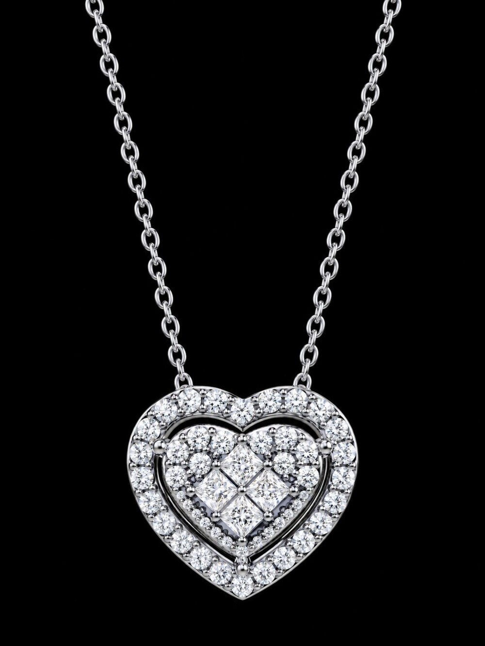Macy's Heart Halo Pendant Necklace